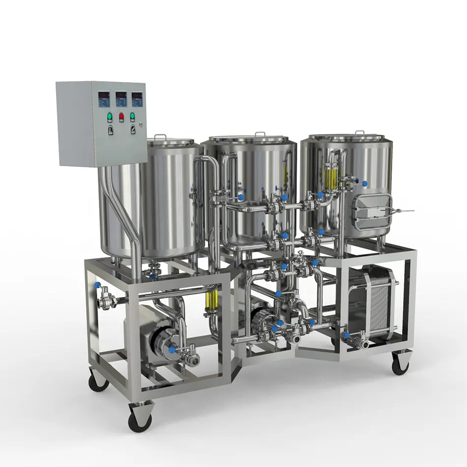 自家醸造設備ビール100L1BBL 200L250Lラインナノ醸造システムビールマシン