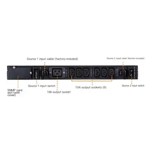 Emerson Liebert STS UF-LTS16-1P自动转换开关，网络类型，16A，230V C19冗余电源ATS PDU