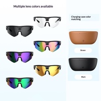 Q02 Lunettes Intelligentes d'Extérieur 13MP avec Étui de Recharge, Chargement Magnétique Inversé, Capture Photo, Visualisation d'Images, Reconnaissance d'Objets par IA