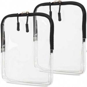 Wholesale Travel Essential Waterproof PVC Transparent Organizer Toiletry Bag Zipper Closure Interior Pocket for Cosmetic <b>Storage</b> - Product Image 1