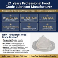 Graisse silicone transparente de qualité alimentaire NSF H1, imperméable, pour emballage alimentaire, déposeur de bonbons, remplisseur de saucisses, fabrication OEM sur mesure