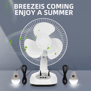 Trung Quốc Nhà Máy 16inch 18inch 12V DC năng lượng mặt trời AC/DC có thể sạc lại Fan <span class=keywords><strong>LED</strong></span> ánh sáng USB phí điều khiển kỹ thuật số làm mát không khí Fan panel năng lượng mặt trời - Product Image 6