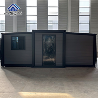 Casa Container in Acciaio Prefabbricata Moderna da 20 Piedi, Espandibile a Doppia Ala, Lussuosa, Pieghevole, Portatile, Mobile, Mini Casa, Magazzino