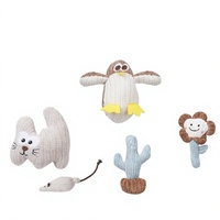 Jouet à mâcher en peluche anti-morsure pour chats et chatons, infusé à la catnip, pour le divertissement autonome des animaux de compagnie
