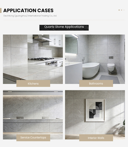 Servicio de Procesamiento OEM/ODM DCT CN7039, Losa de Cuarzo Beige para Hostelería, Piedra Artificial con Finas Vetas Doradas - Product Image 4