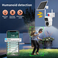 Caméra de sécurité IP solaire 1080P à double mode WiFi/4G avec détection de mouvement IA, installation facile, pour usage extérieur et maison intelligente