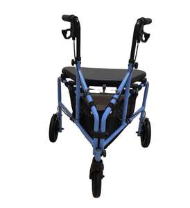 Andador de 3 ruedas con asiento-Andador Tri <span class=keywords><strong>Rollator</strong></span> para personas mayores y adultos-Ligero y plegable, con asiento, frenos y ruedas - Product Image 2