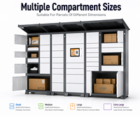 Boîte à colis intelligente avec code QR, armoire de livraison extérieure étanche pour zone résidentielle, casier de livraison 24h/24 et 7j/7 avec récupération autonome