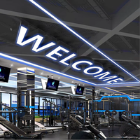 Lettres lumineuses LED 3D personnalisées en aluminium à éclairage frontal pour publicité, idéales pour salles de sport, centres de fitness, clubs d'exercice, et plafonds de taxis.