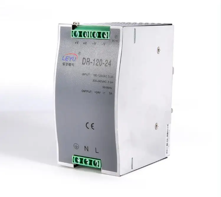 Output Industrial LED Lighting Din Rail Type AC 220V Input DC 120W 24V 5A Breathing machine source power supply