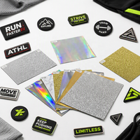 Label TPU Qinyu 3D, Label Embos Pola Fleksibel untuk Kaos, Cetak Logo Custom, Label TPU 3D Heat Transfer untuk Pakaian