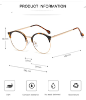 Dms — lunettes de luxe en métal, monture ronde pour femmes, style Vintage, marque de styliste, TR90, monture à ressort