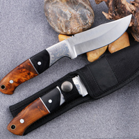 Couteau à lame fixe de qualité industrielle SELAN, acier 3Cr13, épaisseur 2,8 mm, manche en bois, couteau EDC et de camping, 19,9 cm, OEM CT026