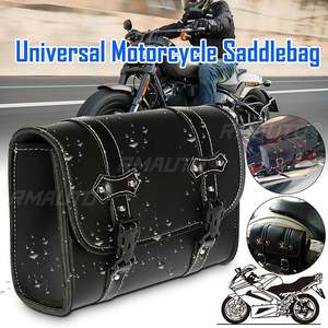 Sacs de selle universels pour moto, sacs de rangement latéraux en cuir, sac à outils pour fourche, sacoches pour Honda/Yamaha/Suzuki/Kawasaki - Product Image 1