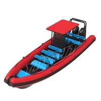 Patrol 26ft Rib860 Aluminium rigide Double coque Orca Hypalon/PVC Bateaux pneumatiques