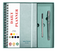 Ensemble de carnet à spirales relié en couverture rigide A5 personnalisé avec stylo, logo d'entreprise personnalisable, cadeau d'affaires idéal