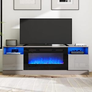 ขาตั้งทีวีเตาผิงไฟฟ้าขนาด36นิ้วที่หรูหราขนาด70นิ้วที่มีเตาผิงในตัว - Product Image 3