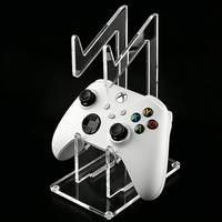 Support d'affichage transparent pour manette de jeu en acrylique à 2 niveaux pour ordinateur de bureau