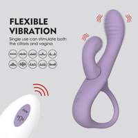 WINYI WK0060 Flexibler Vibrator für Frauen Wasserdichtes Flüssigsilikon G-Punkt Klitoris-Stimulator Duale Vibration Erwachsenen-Sexspielzeug