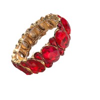 Bracelet tendance hexagonal en verre et alliage, ajustable et élastique, style mariée, best-seller transfrontalier Europe-États-Unis