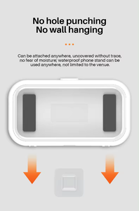 Phổ không thấm nước <span class=keywords><strong>360</strong></span> xoay lưu trữ phòng tắm rõ ràng hộp Wall Mount Shower điện thoại chủ phòng tắm lưu trữ hộp - Product Image 6