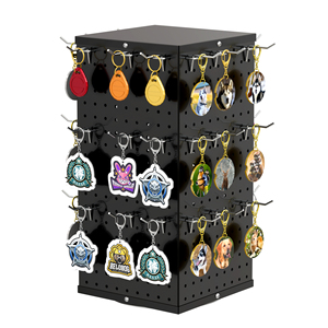 Kim loại PEG board quay hiển thị Kệ Countertop <span class=keywords><strong>Pegboard</strong></span> hiển thị với Hooks cho sản phẩm, đồ trang sức, Keychain - Product Image 3