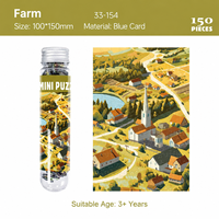 Offre Spéciale : Puzzle de poche en carton bleu de 150 pièces sur le thème de la célèbre peinture à l'huile de Van Gogh, idéal pour enfants et adultes