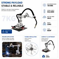 Lengan Robot Kolaboratif 7kg Motor Gearbox Proteksi IP54 untuk Pengelasan MIG/MAG/TIG Penggilingan Pemolesan Otomatisasi Jalur Pabrik