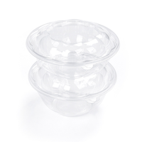 16oz 32oz Bol rond de petite taille de couleur claire Boîte à fruits jetable Matériau Pla Récipient pour aliments à emporter
