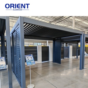 Popular Pavilion Muebles de jardín Jardín Automático Impermeable Al Aire Libre Sistema de cubierta de pérgola de aluminio - Product Image 4