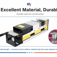 Étau de machine CNC à mâchoires plates à action rapide ultra haute pression MC Precision Air-Hydraulic Booster Vise pour fraisage et perçage