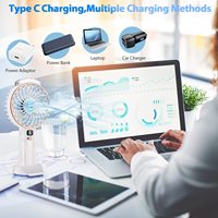 Ventilateur de climatisation évaporatif électrique rechargeable USB Type C portable avec brume d'eau pour garage et voiture