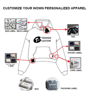 Sweat-shirt à capuche surdimensionné à coupe ample de haute qualité, personnalisé en gros, 450 GSM, poids lourd, design carré - Product Image 3