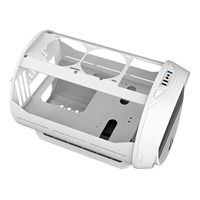 WJCOOLMAN Yuanqidan Mini MicroATX Casing Komputer Server Baja dengan Port USB Depan - Kipas Samping Terbuka Kompatibel dengan Pendingin Air 240mm