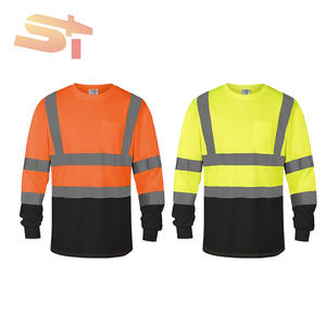 เสื้อยืดแขนยาวสำหรับผู้ชายแบบสะท้อนแสงสำหรับงานก่อสร้าง กันน้ำ เพื่อความปลอดภัยในการทำงาน - Product Image 6