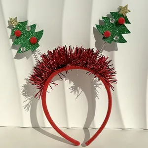 Bandeau de sapin de Noël mignon accessoires de Costume de Noël cerceau de cheveux doux pour bandeau d'habillage enfants et femmes bandeau de cheveux