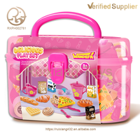 Vente en gros de jouets préscolaires pour enfants Jeux multijoueurs avec ustensiles de cuisine et boîtes de rangement pour desserts Jeux de rôle