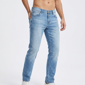 Jeans da Uomo Slim Fit a Vita Media in Denim di Cotone Traspirante, Collezione Casual Prodotta in Bangladesh - Product Image 1