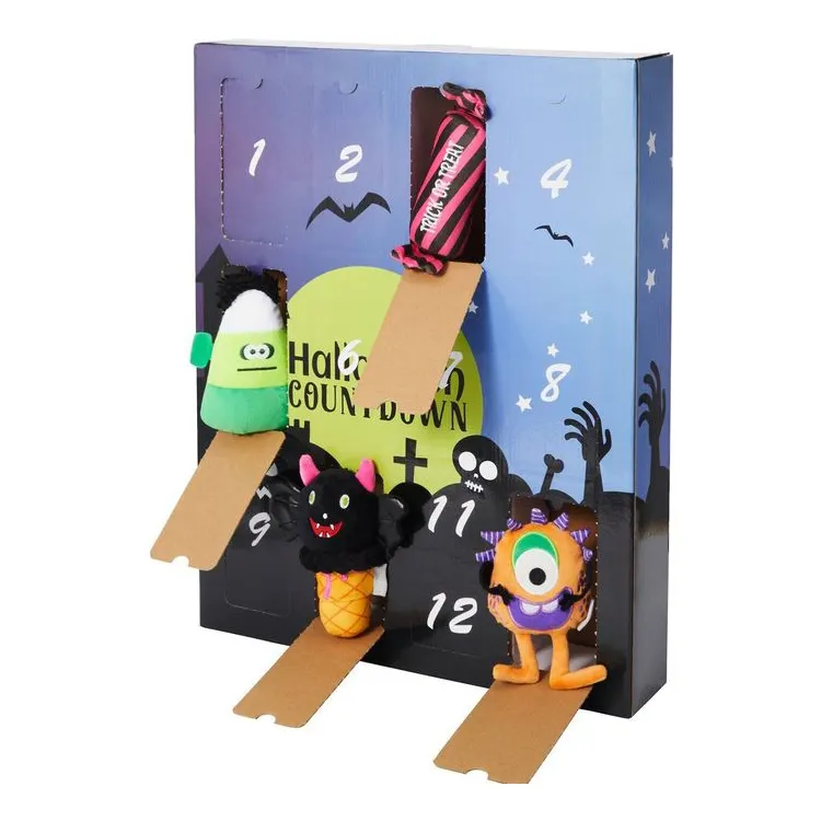 Hot Sale Toy Geschenk box Advents kalender Papier box mit Kunststoffs chale für Kinder
