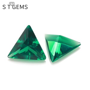 Piedras de Cristal de Vidrio Nano Verde Corte Redondo de Alta Calidad <span class=keywords><strong>ST</strong></span> Gems, Esmeralda Sintética China - Product Image 5