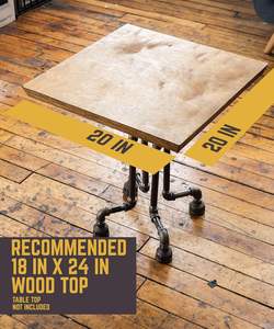 <span class=keywords><strong>Kit</strong></span> de base de table d'appoint rustique et industrielle PIPE DECOR End Set, gris foncé, noir, avec <span class=keywords><strong>tuyaux</strong></span> et raccords bruts - Product Image 4