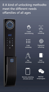 Cerradura Inteligente para Puerta de Madera Glomarket, de Aleación de Aluminio, con Proceso CNC, Huella Dactilar, Vena de la Palma, WiFi Tuya, Inteligente, Impermeable IPX5 - Product Image 2