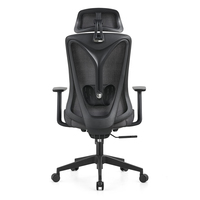 Meilleure vente taille 2d Hbada ergonomique en plastique dos ventilé entreprise la chaise de bureau à domicile noir moderne Logitech
