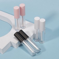 4ml Tube de couleur pour les lèvres mat transparent Tube de glaçure pour les lèvres rose givré Fond de teint liquide blanc noir en bouteille séparément