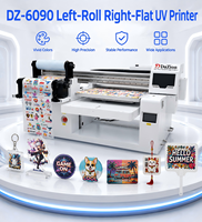 Impresora UV de rollo izquierdo y superficie plana derecha DZ-6090 a bajo precio |   Impresora UV Industrial de Cama Plana para Impresión en Acrílico, Vidrio, Madera y Metal