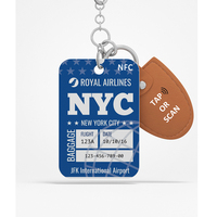 Etiqueta de Equipaje RFID de PVC, Etiqueta de Equipaje NFC Personalizada Impresa para Rastreo de Maletas de Viaje