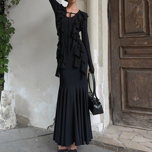 Nuevos Vestidos Elegantes Ajustados con Volantes y Manga Larga para Mujer, a la Moda - Product Image 4