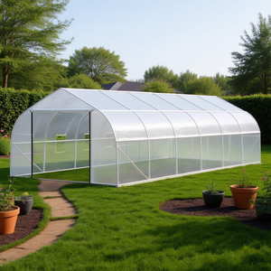 Serre de jardin Walk In 26x10x7 pieds, structure en aluminium, panneaux en polycarbonate pour jardinage extérieur - Product Image 2