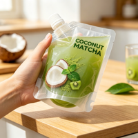 Pochette souple personnalisée biodégradable en PLA avec bec verseur, emballage écologique pour bière, jus et autres boissons
