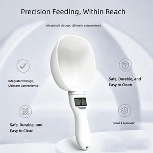 Strumenti di alimentazione degli animali domestici del cucchiaio di misurazione dell'esposizione digitale principale elettronica dell'alimento della paletta d'alimentazione del gatto della scala dell'alimento per animali domestici eccellente 250ML - Product Image 1